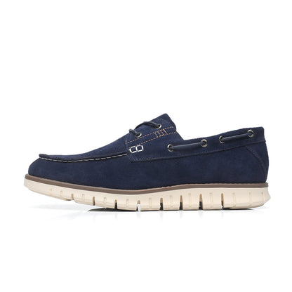 Gaitcraft – Mocassins en cuir véritable – Bleu