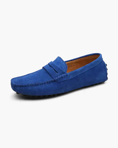 Gaitcraft - Driver Loafers en daim – Bleu