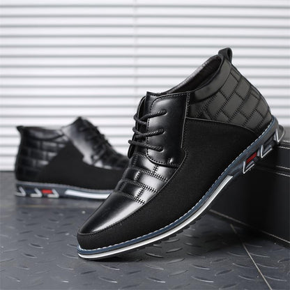 Gaitcraft - Oxford Derby baskets montantes en cuir véritable - Noir