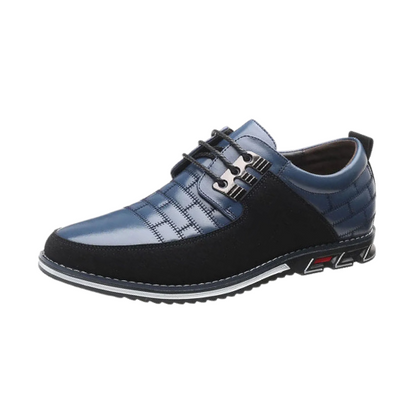 Gaitcraft - Oxford Derby Stripe en cuir – Bleu