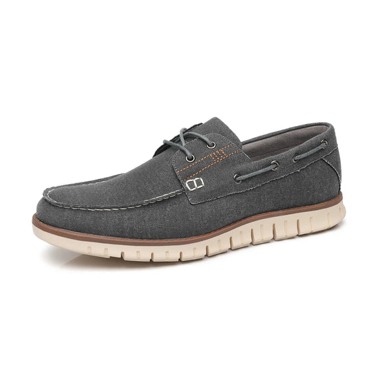 Gaitcraft - Mocassin en Cuir Véritable – Gris foncé