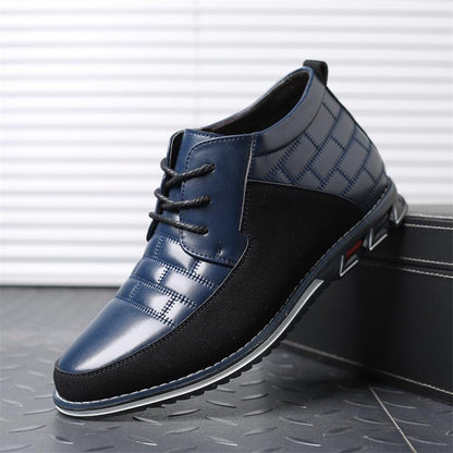 Gaitcraft - Oxford Derby baskets montantes en cuir véritable - Bleu