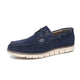 Gaitcraft – Mocassins en cuir véritable – Bleu