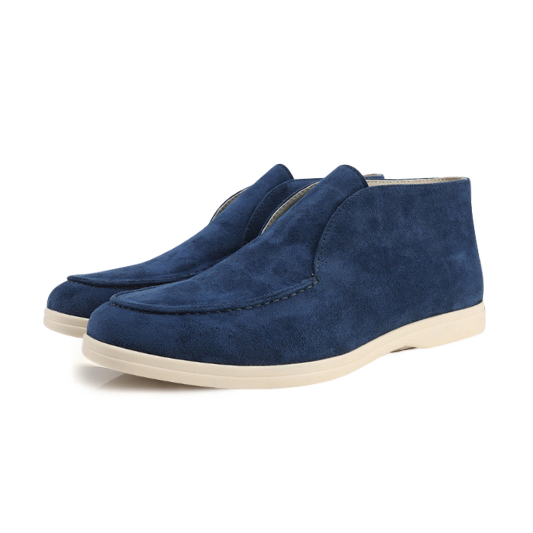 Gaitcraft - Chaussures hautes en daim véritable - Bleu Marine