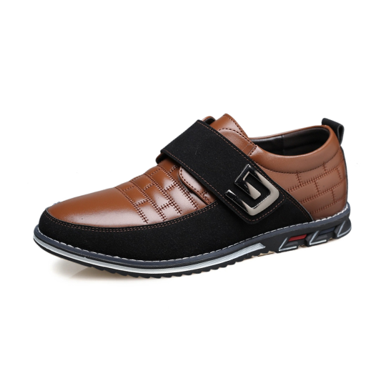 Gaitcraft - Oxford Chaussure en cuir à scratch - Marron