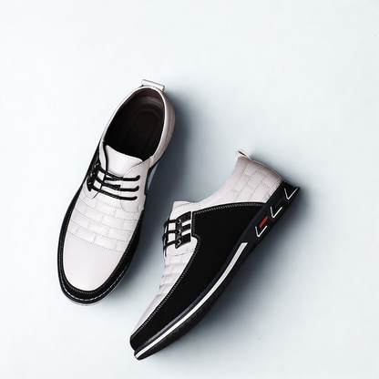 Gaitcraft – Chaussures Oxford Derby en cuir véritable – Blanc