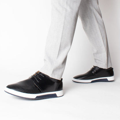 Gaitcraft - Respirer chaussures habillées en cuir véritable – Noir