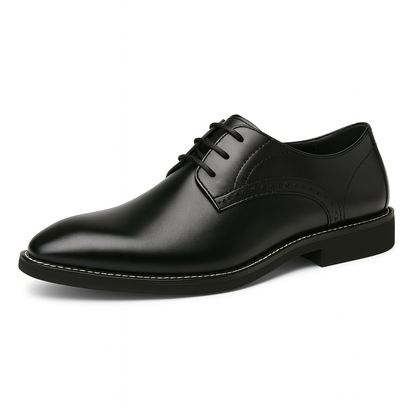 Gaitcraft - Wingtip Dress chaussures habillées en cuir véritable - Noir