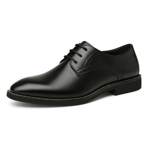 Gaitcraft - Wingtip Dress chaussures habillées en cuir véritable - Noir
