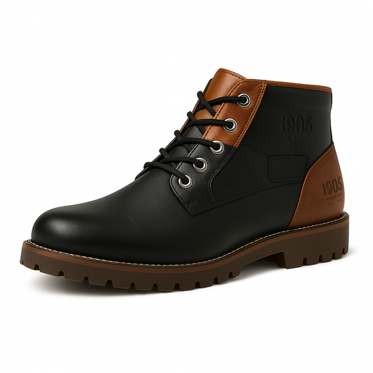Gaitcraft - Oxford Derby Sneaker haute en cuir véritable - Noir