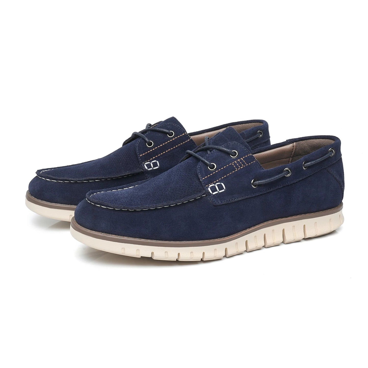 Gaitcraft – Mocassins en cuir véritable – Bleu