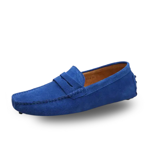 Gaitcraft - Driver Loafers en daim – Bleu