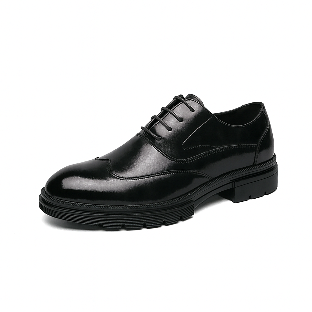 Gaitcraft - Fiore chaussures habillées en cuir véritable - Noir