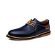 Gaitcraft - Piqûre Chaussures habillées en cuir véritable – Bleu