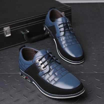 Gaitcraft - Oxford Derby Stripe en cuir – Bleu