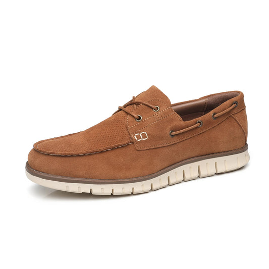 Gaitcraft – Mocassins en cuir véritable – Marron