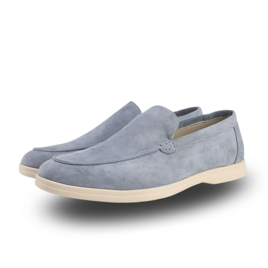 Gaitcraft - Mocassin en daim - Bleu Fumé