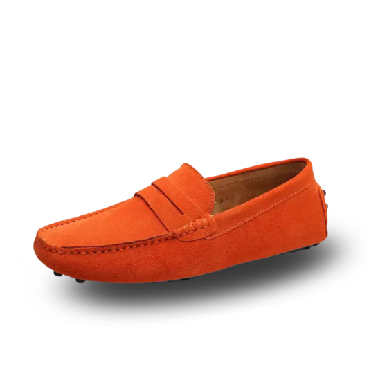 Gaitcraft - Driver Loafers en daim - Orange