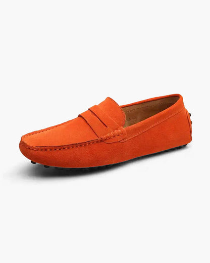 Gaitcraft - Driver Loafers en daim - Orange