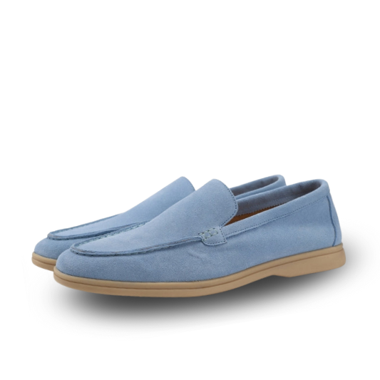 Gaitcraft - Premium Loafer en daim - Bleu ciel