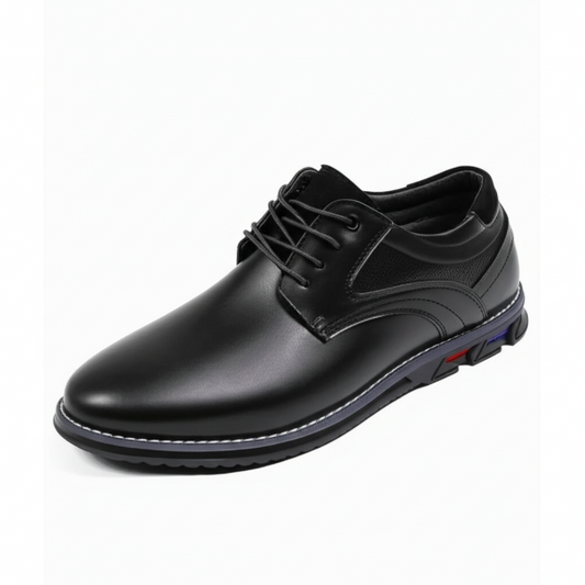 Gaitcraft - Oxford Lisse chaussures habillées pour homme en cuir véritable – Noir
