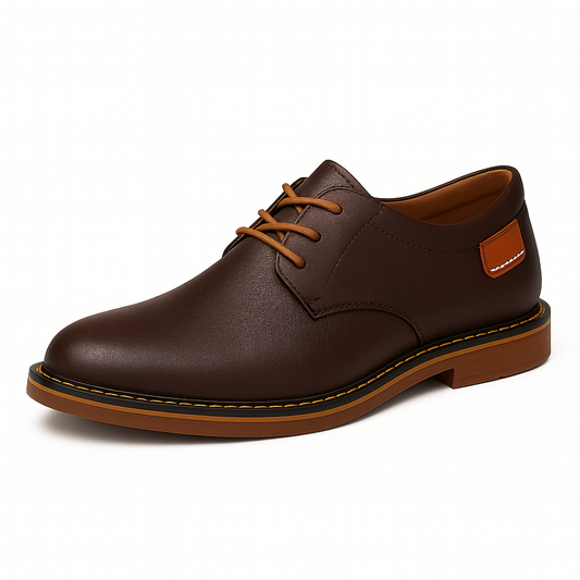 Gaitcraft - Chaussures habillées Piqûre en cuir véritable - Marron