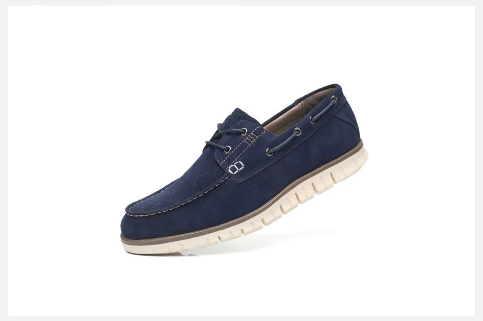 Gaitcraft – Mocassins en cuir véritable – Bleu