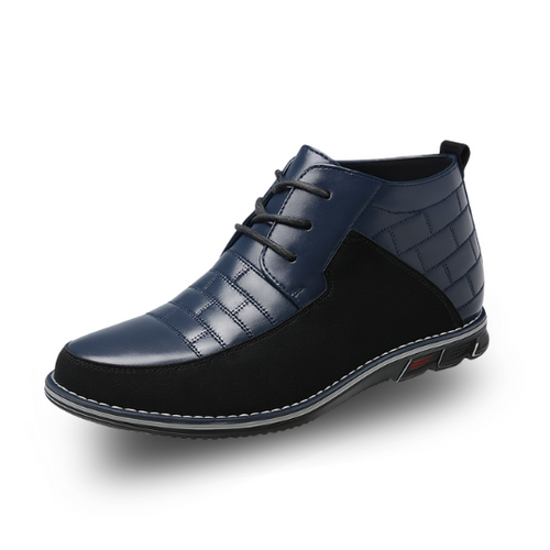 Gaitcraft - Oxford Derby baskets montantes en cuir véritable - Bleu