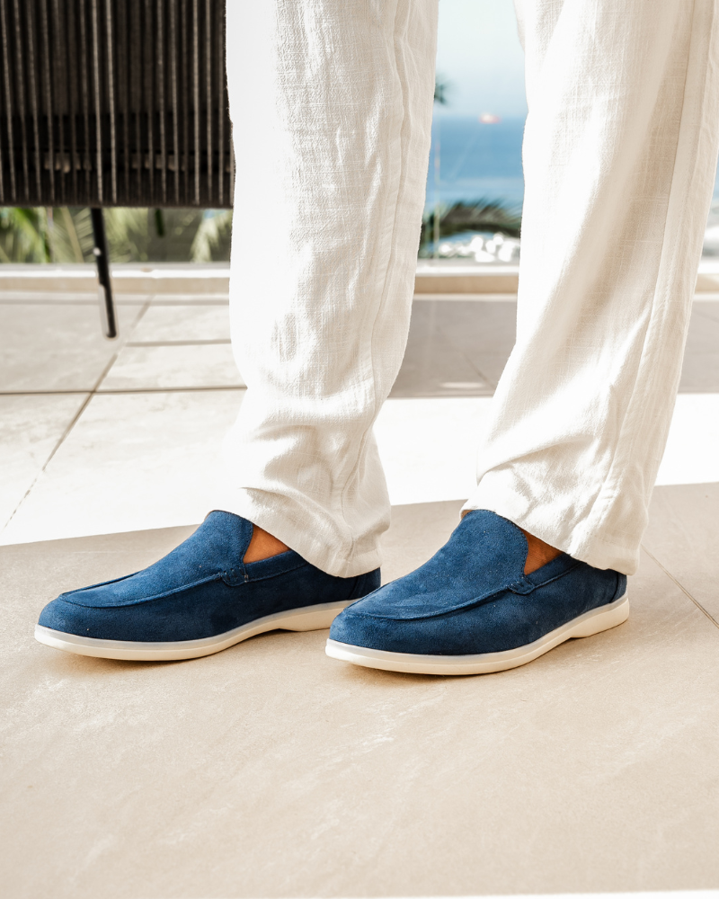 Gaitcraft - Mocassin en Daim – Bleu Marine